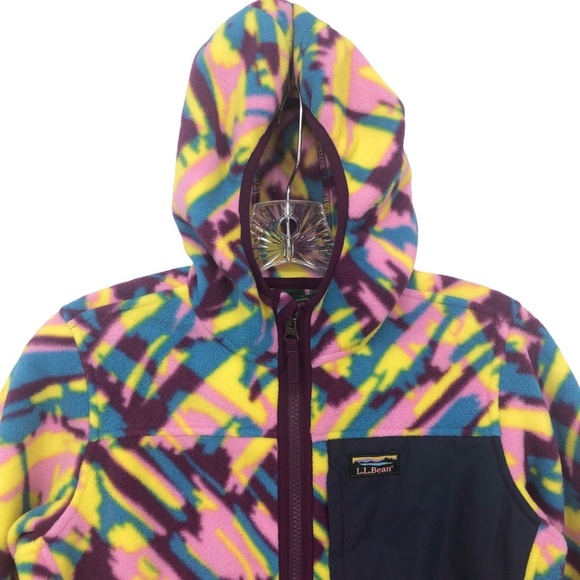 L.L. Bean Kids Retro Mountain Classic Fleece Hooded Jacket NWT - Picture 4 of 17